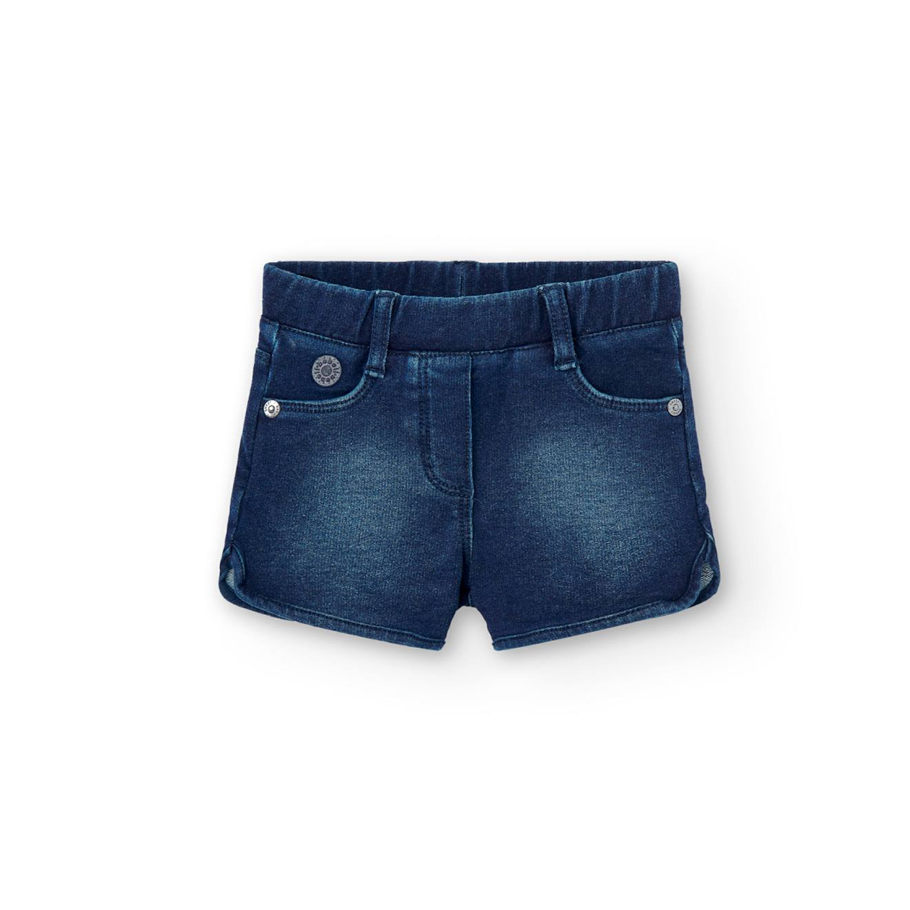 Short Uni Avec Taille Élastique Bleu