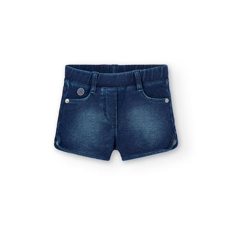 Fille-Short-Short uni avec taille élastique