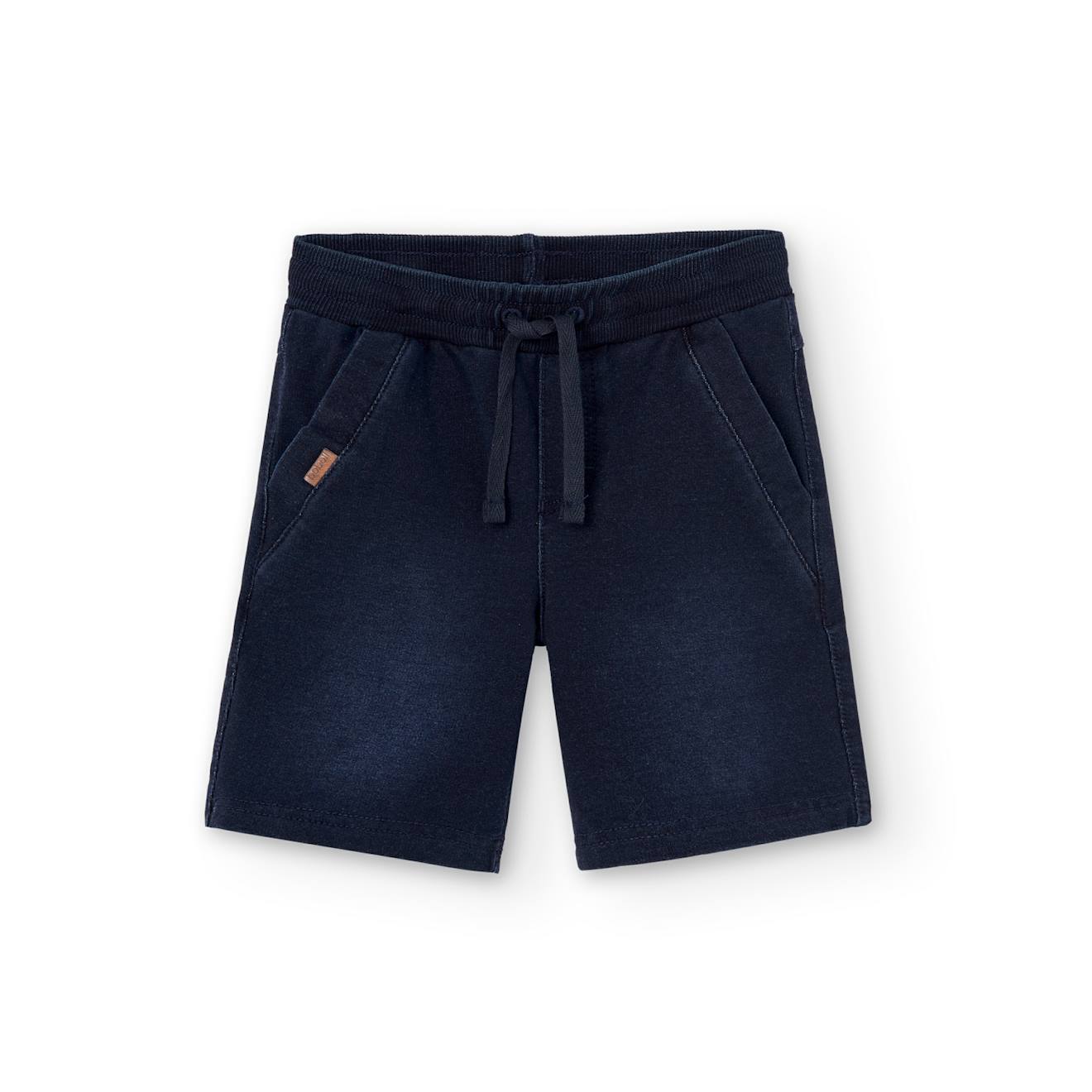 Short Garçon Tricot Avec Cordon De Serrage Bleu