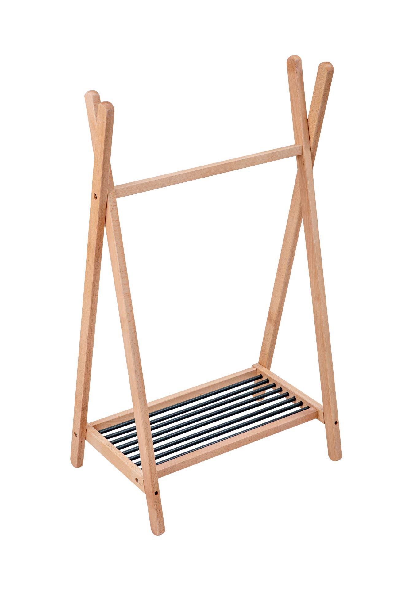 Portant Vêtements Bébé Léandre En Bois De Hêtre Massif Bois Hybride Kaki