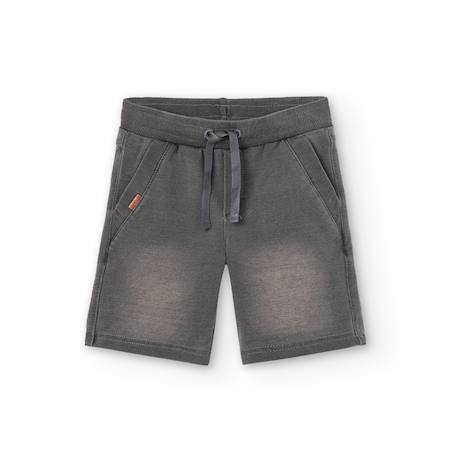 Garçon-Short-Bermuda en tricot avec cordon de serrage