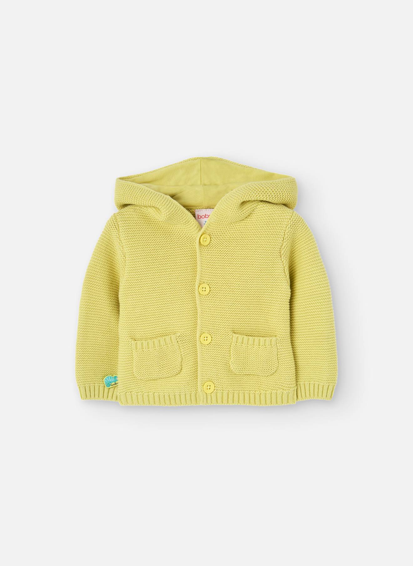 Veste En Tricot Avec Capuche Et Fermeture Par Boutons Vert
