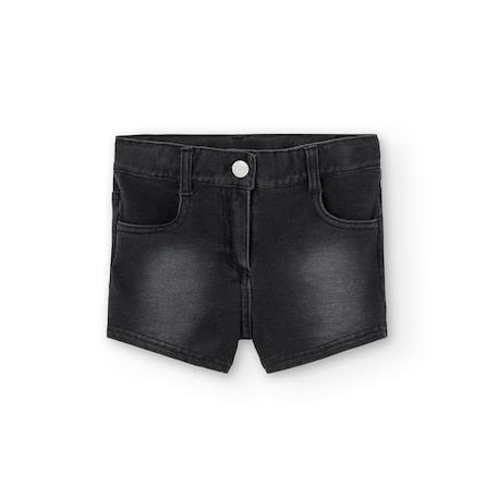 Fille-Short en denim avec bouton et fermeture éclair