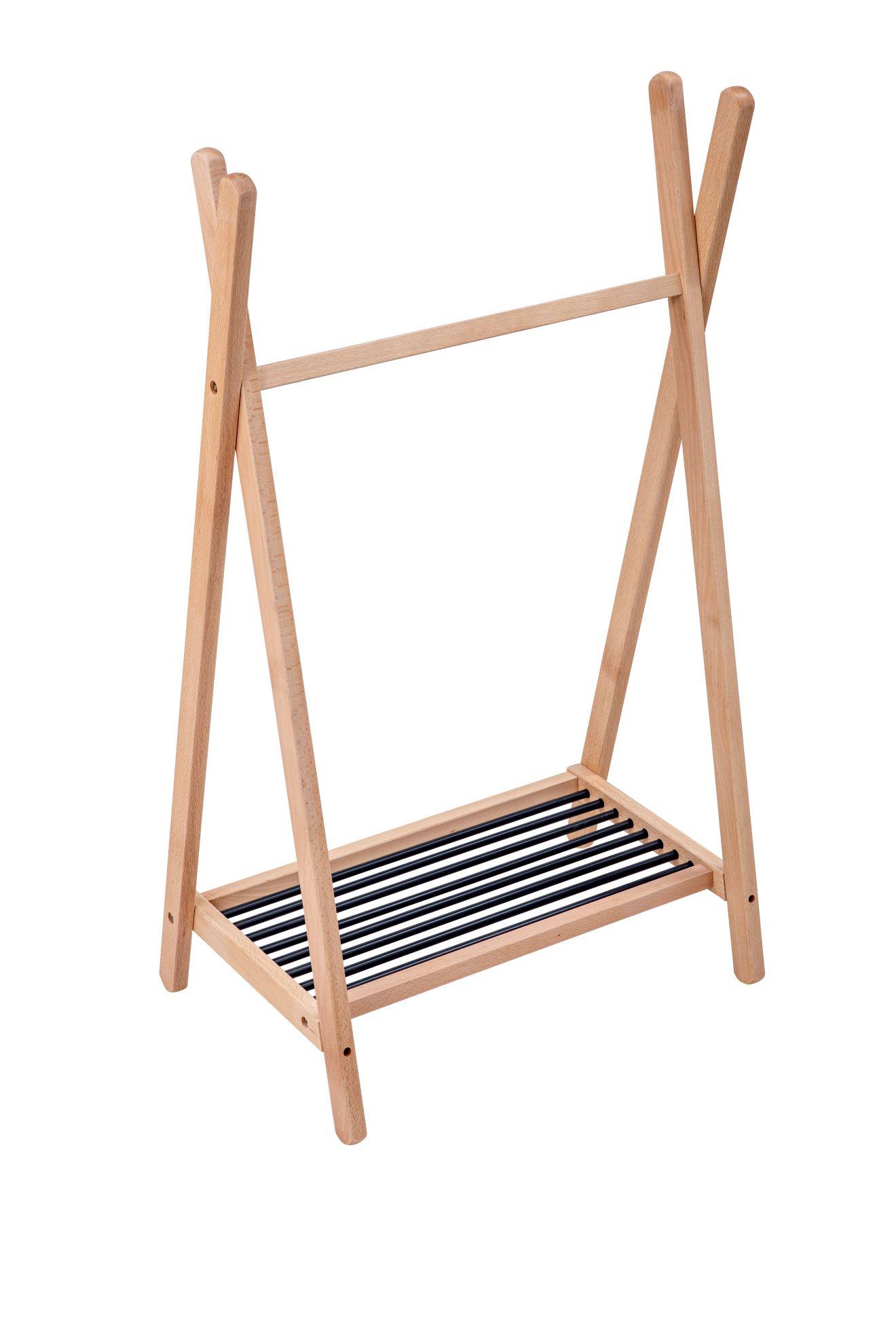 Portant Vêtements Bébé Léandre En Bois De Hêtre Massif Bois Hybride Anthracite