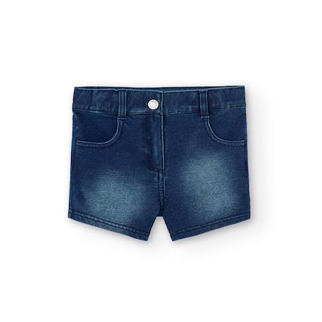 Fille-Short en denim avec bouton et fermeture é