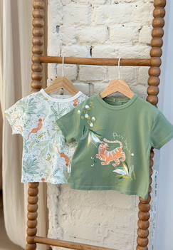 Lot de 2 t-shirts enfant kanha  - vertbaudet enfant