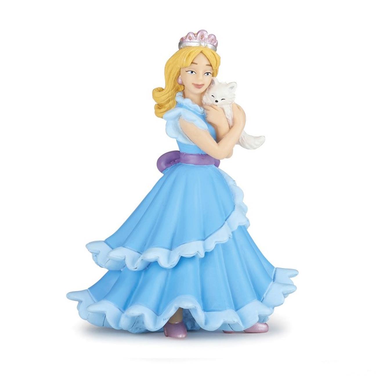 Figurine Princesse Bleue Au Chat Bleu
