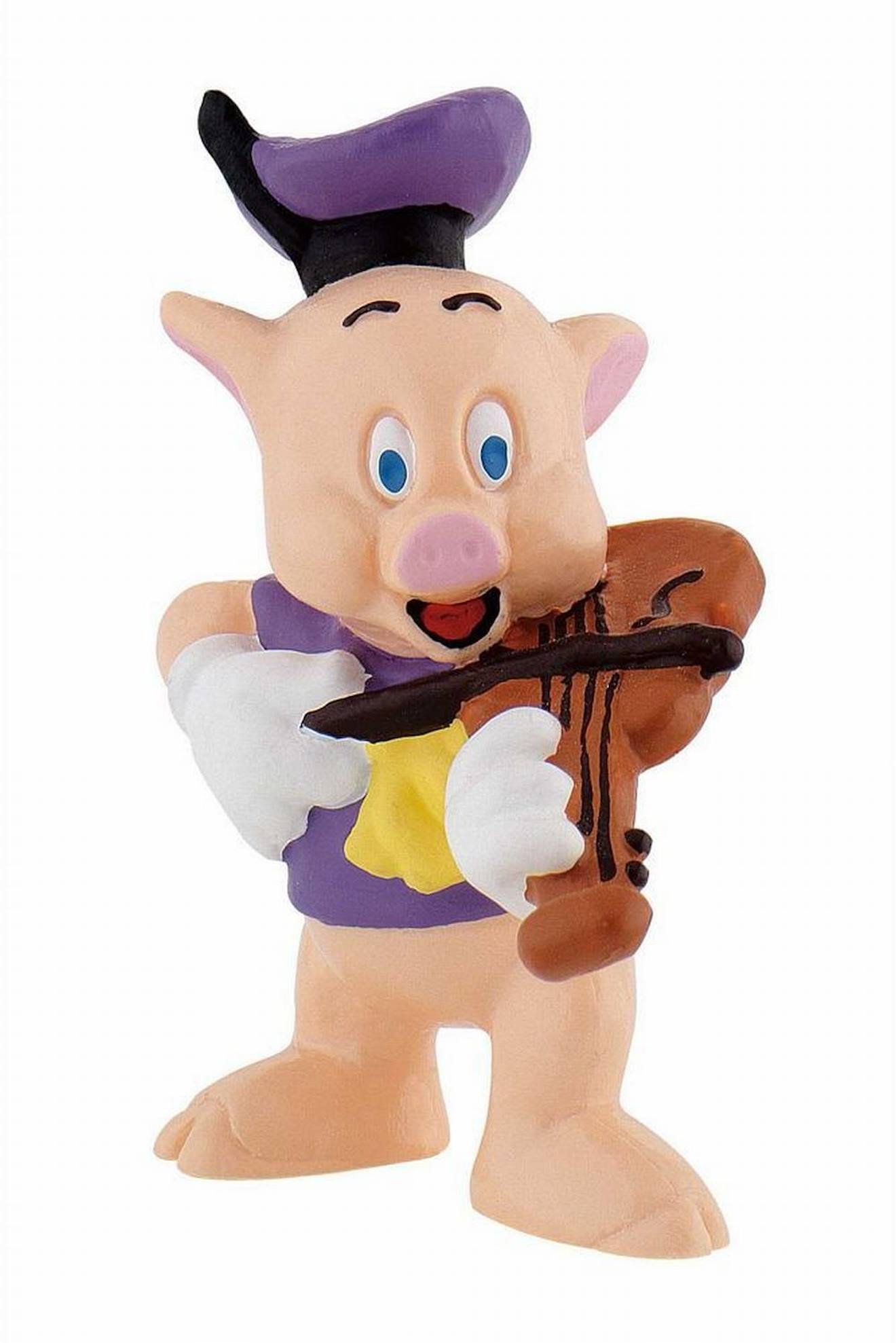 Figurine 3 Petits Cochons Violon Rose