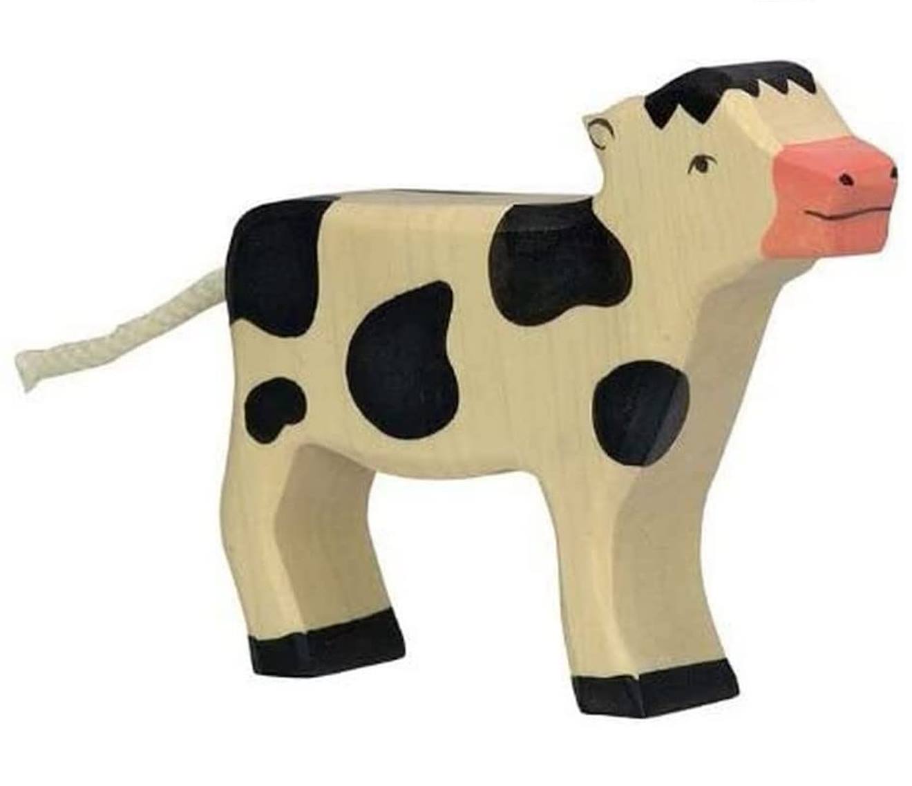Figurine Veau Debout, Noir Noir