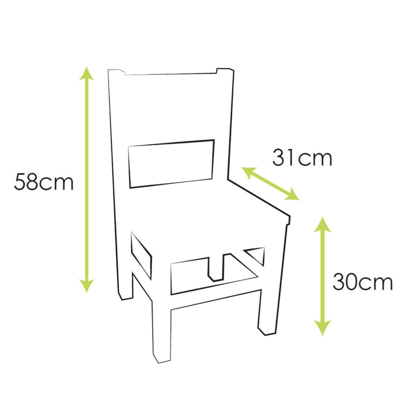 Lot De 2 Chaises Enfant En Bois 4-7 Ans Blanc (Pioupiou Et Merveilles) - Image 2