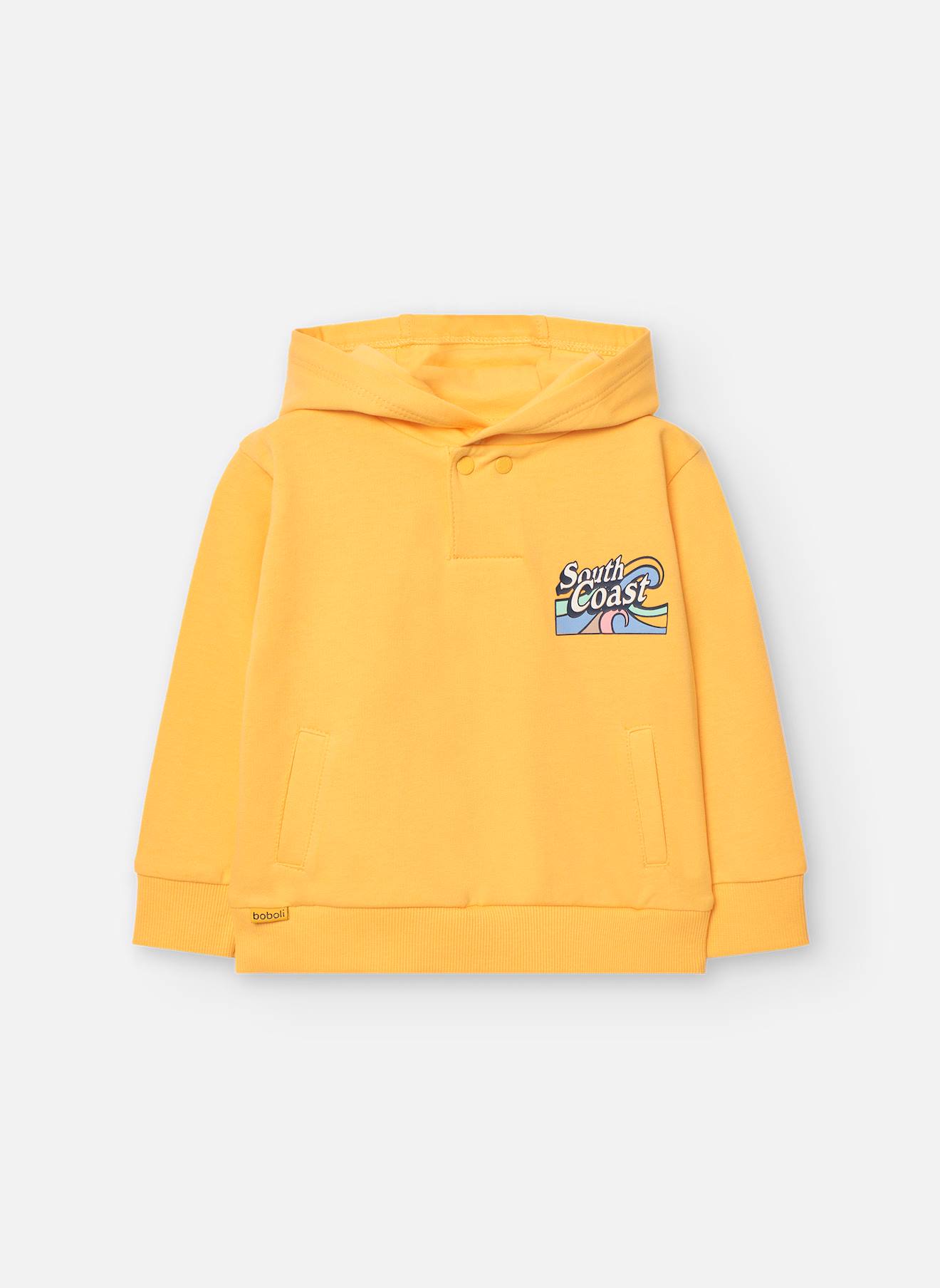 Sweat À Capuche Avec Imprimé Dans Le Dos Jaune