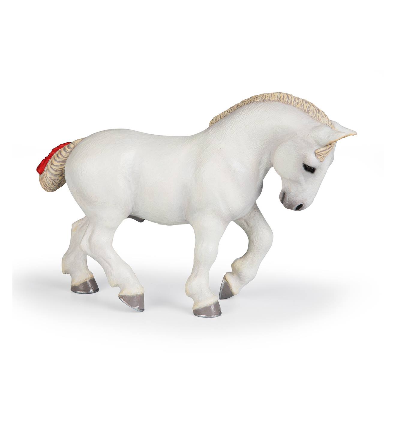 Figurine Percheron Blanc Blanc