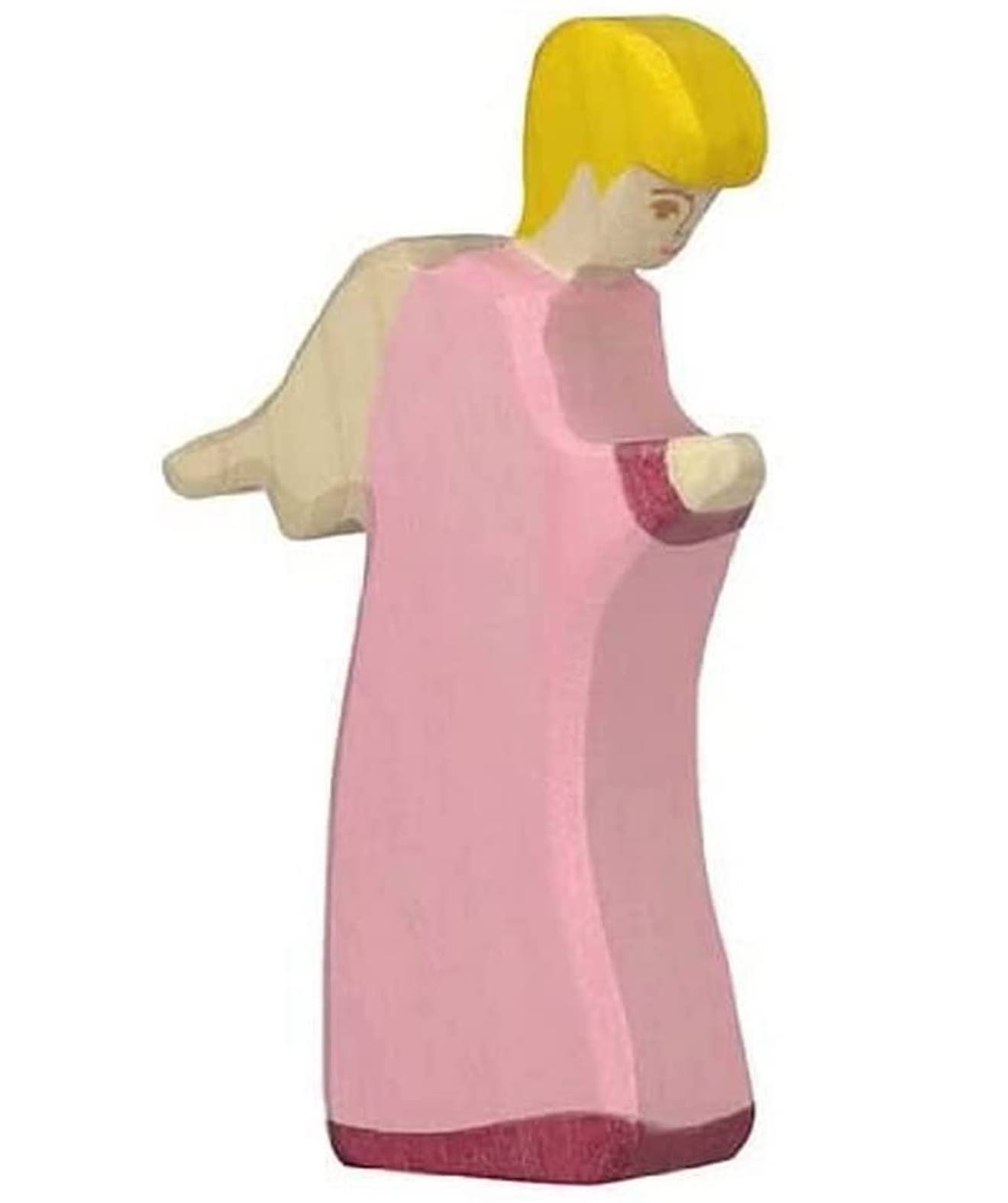 Figurine Crèche De Noël - Ange Debout Rose Rose
