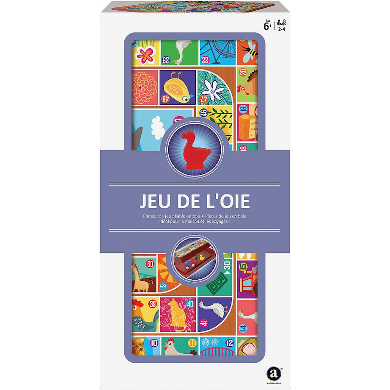 Jeu De L'oie En Bois Et Pliable Multicolore