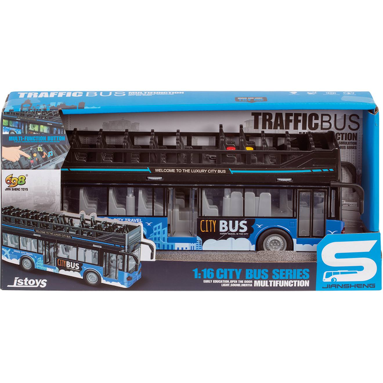 Bus De Tourisme De 29cm Bleu