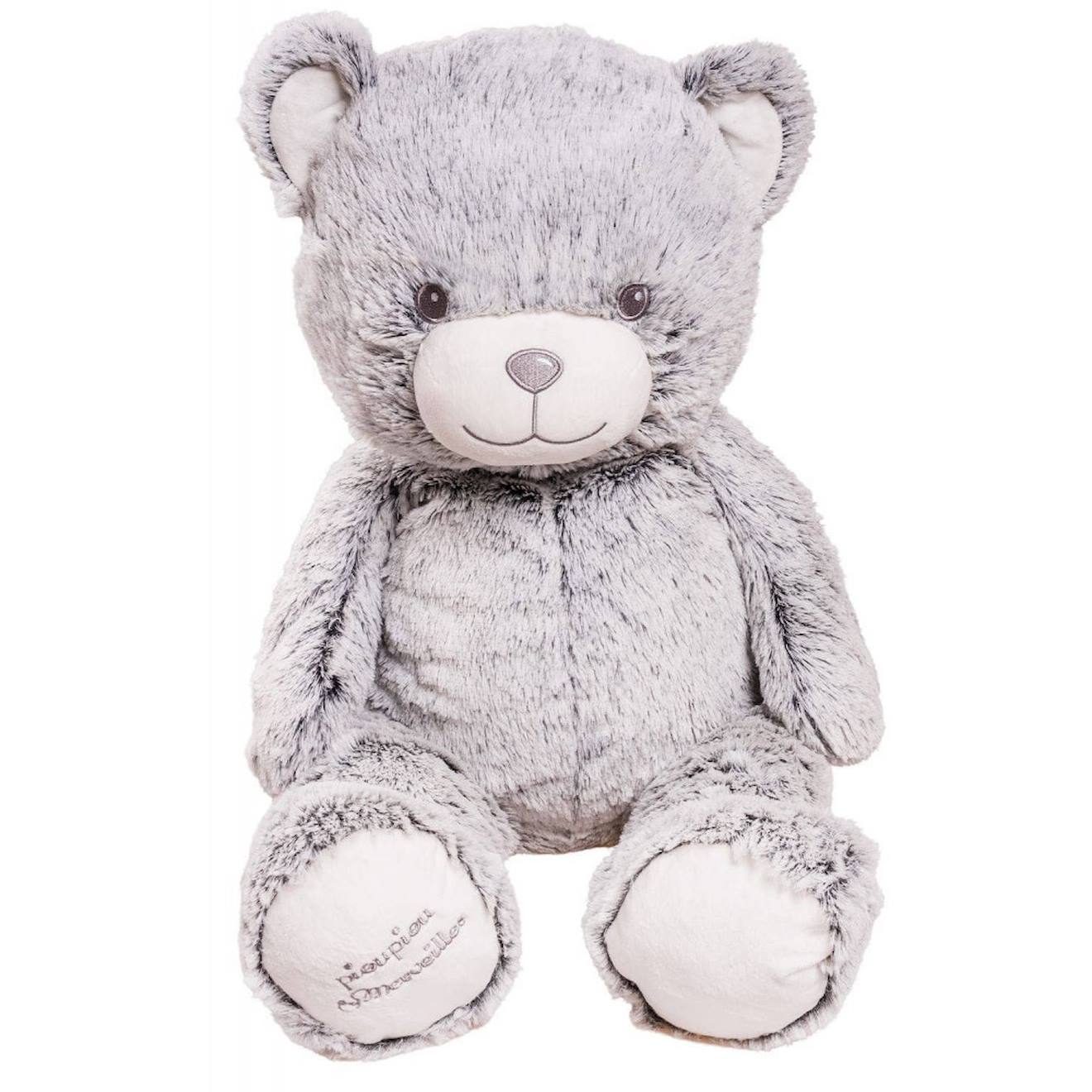 Peluche Géante Ours Gaston Gris - Made In France Gris