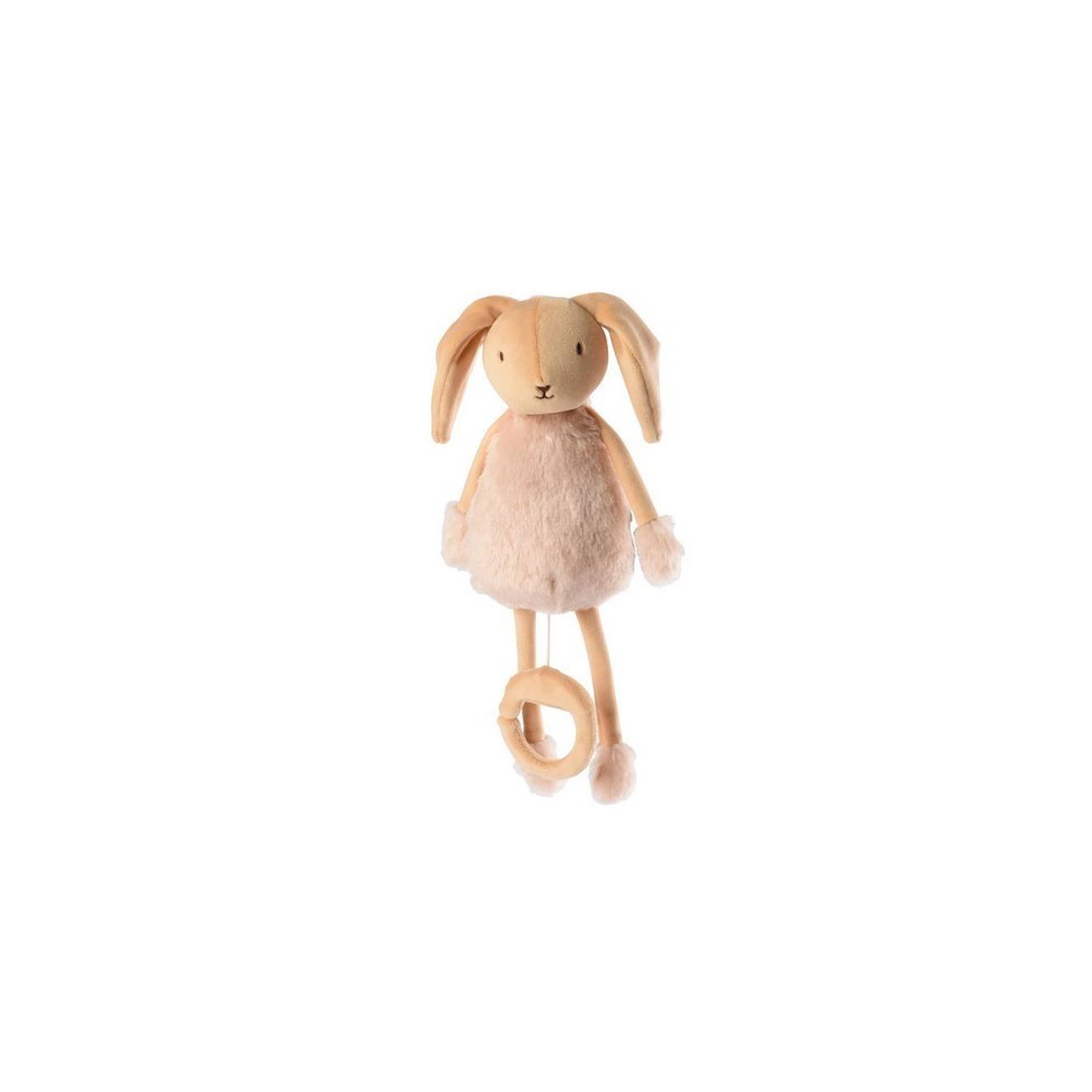 Peluche Boîte À Musique - Valentin Le Lapin Beige