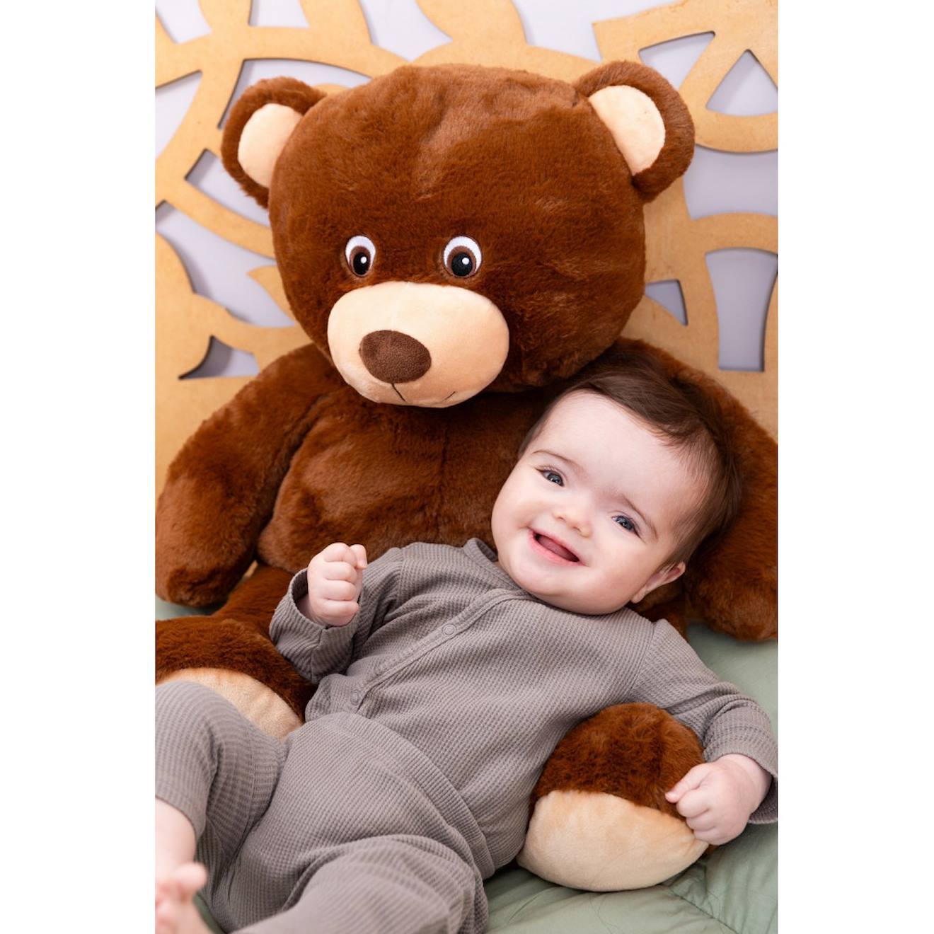 Peluche Géante Ours Augustin - Made In France Marron (Pioupiou Et Merveilles) - Image 2