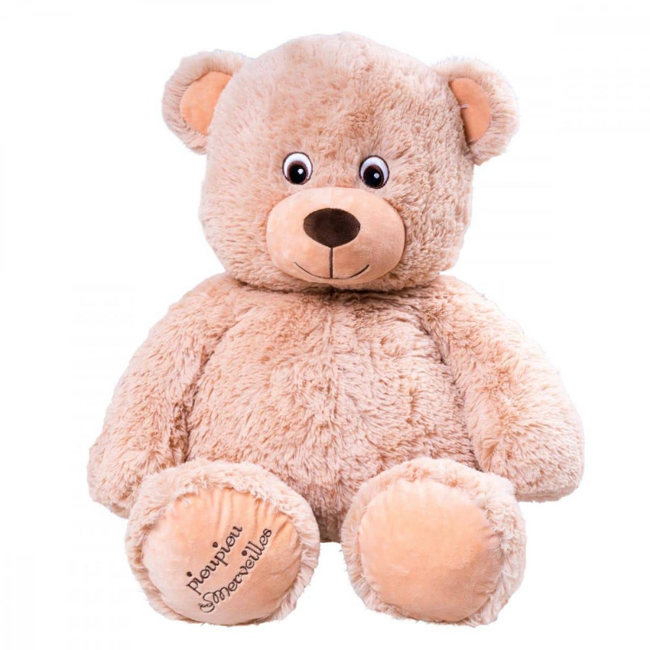 Peluche Géante Ours Augustin - Made In France Beige