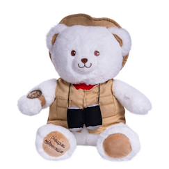 Jouet-Peluche ours aventurier - gaston aventurier - 40 cm