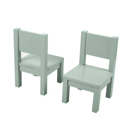 Pioupiou Et Merveilles - Lot De 2 Ma Première Chaise Enfant Montessori 1-4 Ans Vert Sauge