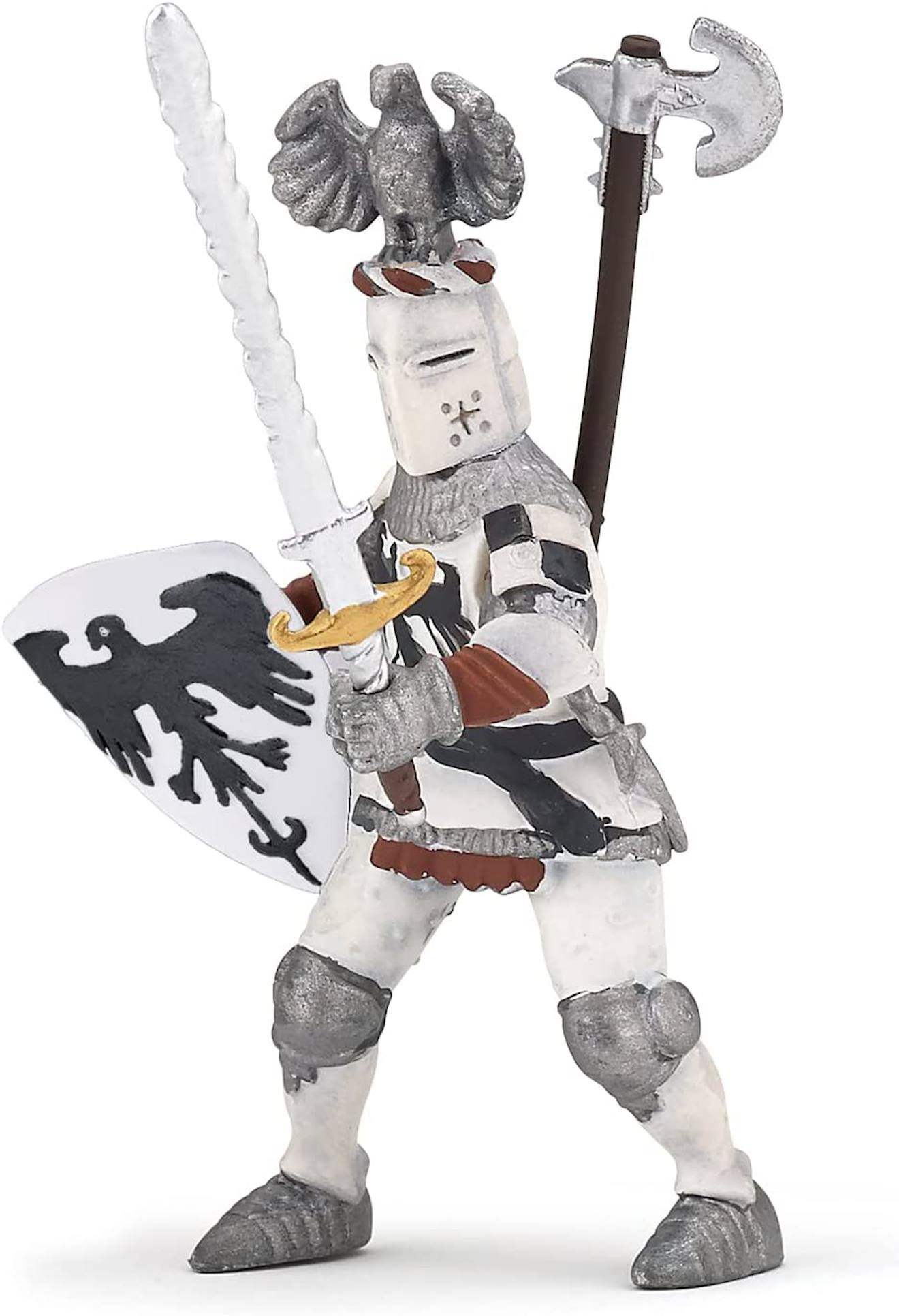 Figurine Chevalier Blanc Au Cimier Blanc