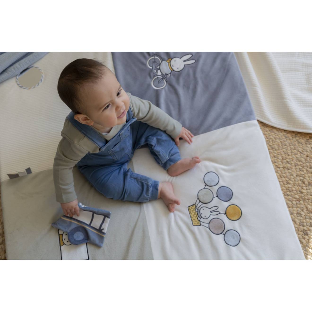 Tapis De Jeux Pour Parc - Fluffy Bleu Et Vert (Miffy) - Image 2