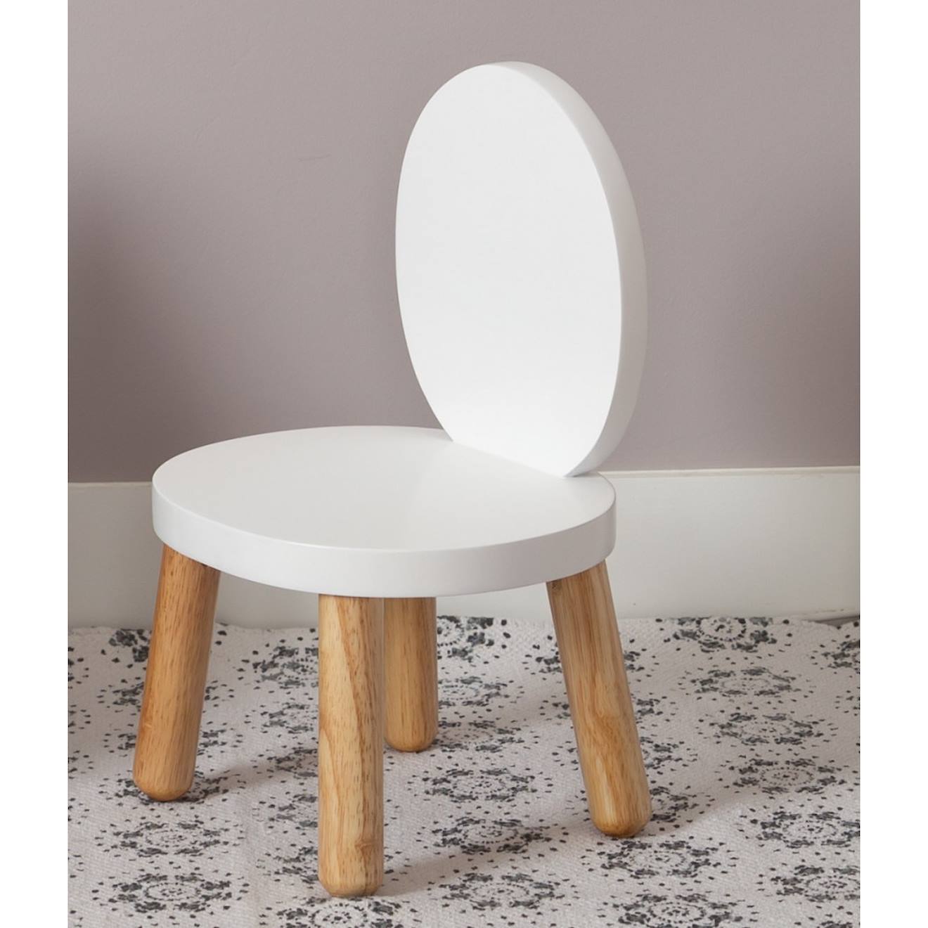 Lot De 2 Ma Première Chaise Enfant Ovaline 1-4 Ans Blanc Et Bois (Pioupiou Et Merveilles) - Image 2