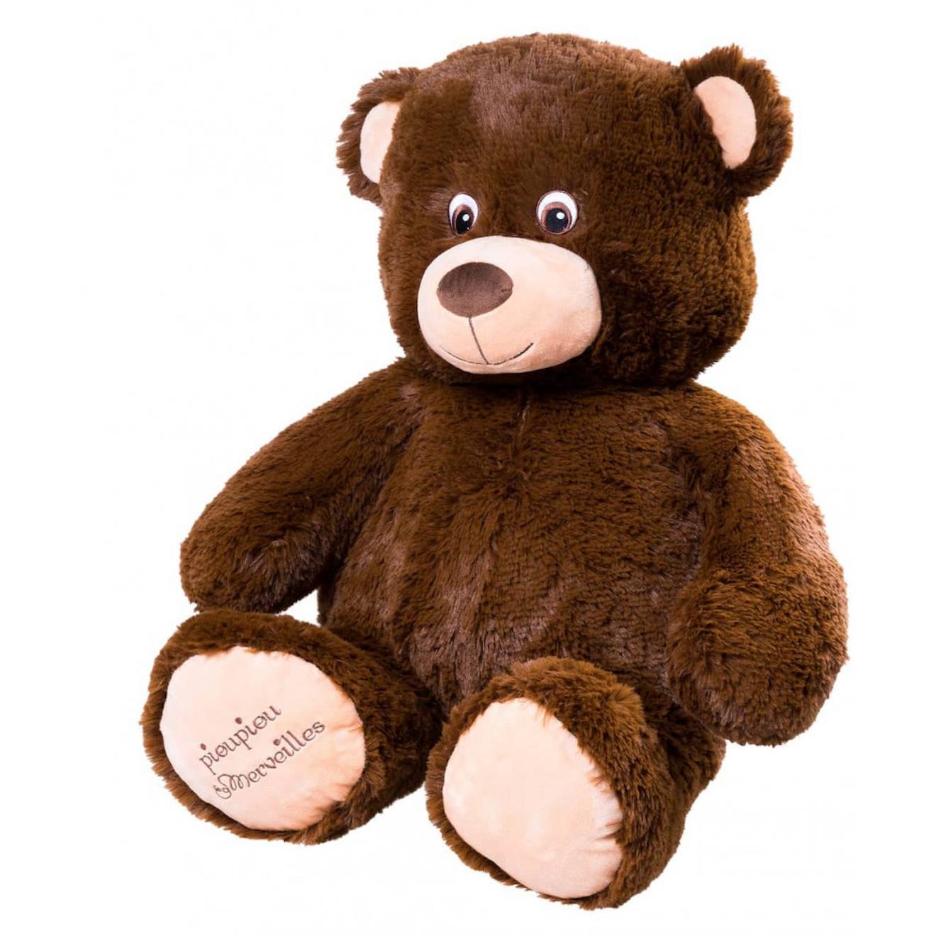Peluche Géante Ours Augustin - Made In France Marron (Pioupiou Et Merveilles) - Image 1