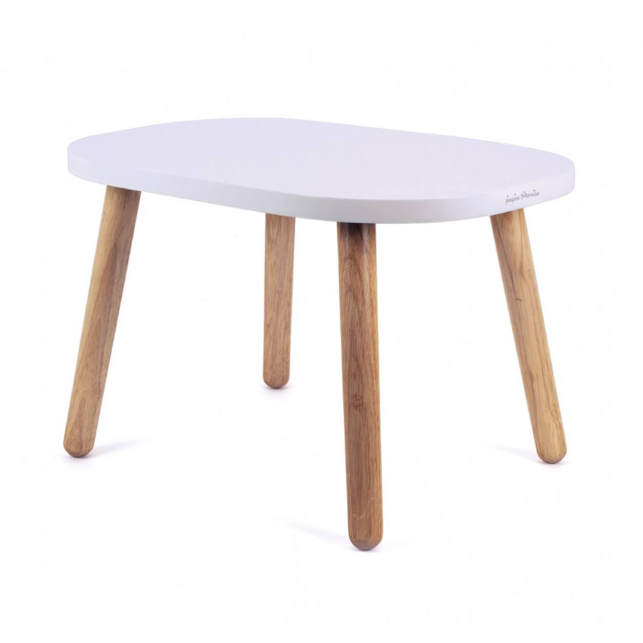 Ma Première Table Enfant Ovaline 1-4 Ans Blanc Et Bois