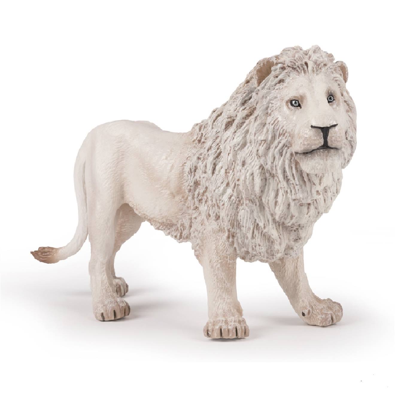Figurine Grand Lion Blanc Blanc
