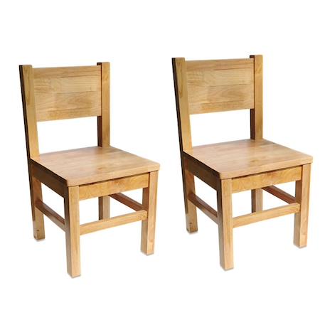 Pioupiou Et Merveilles - Lot De 2 Chaises Enfant En Bois 4-7 Ans Naturel
