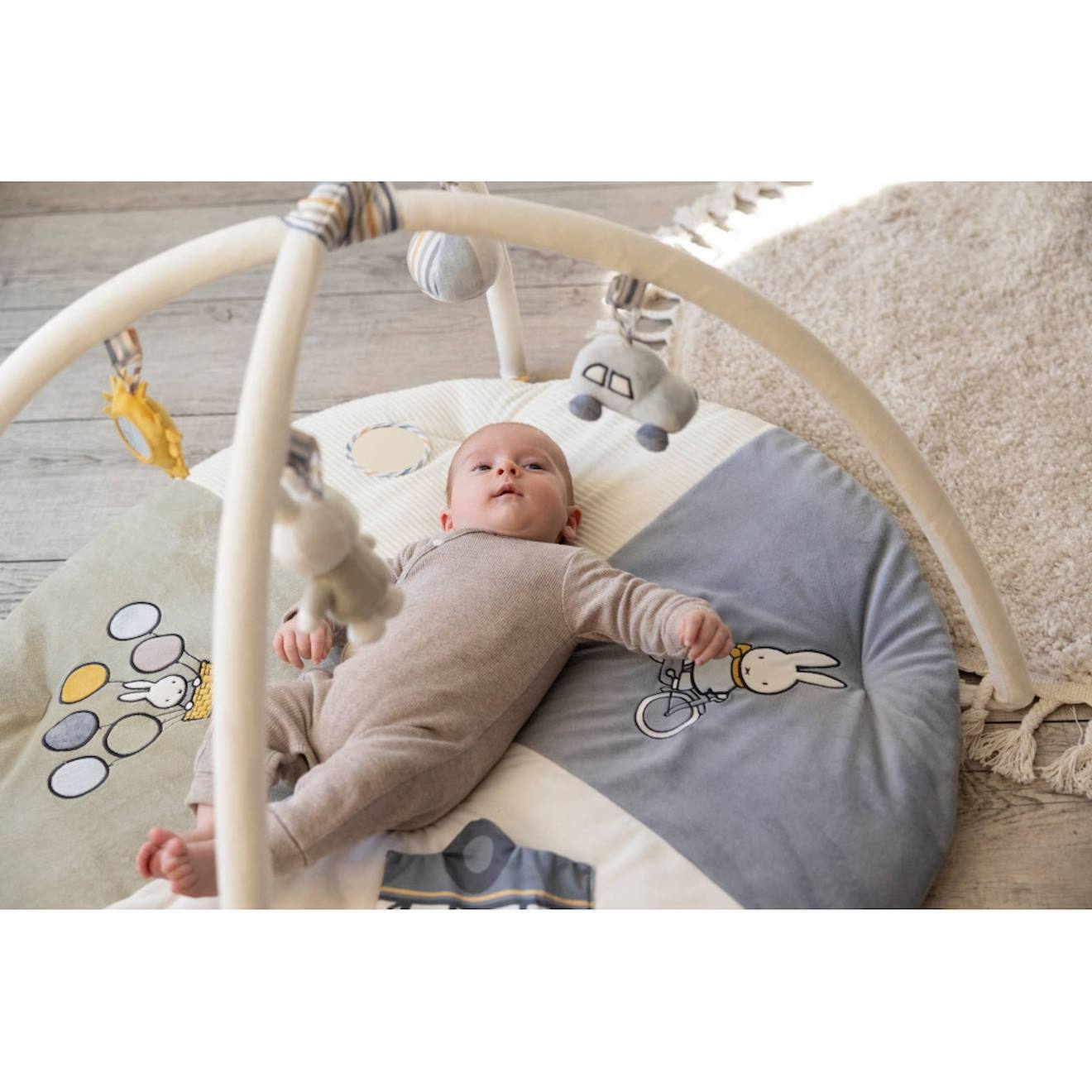 Grand Tapis D'activités Miffy - Fluffy - Bleu-vert
