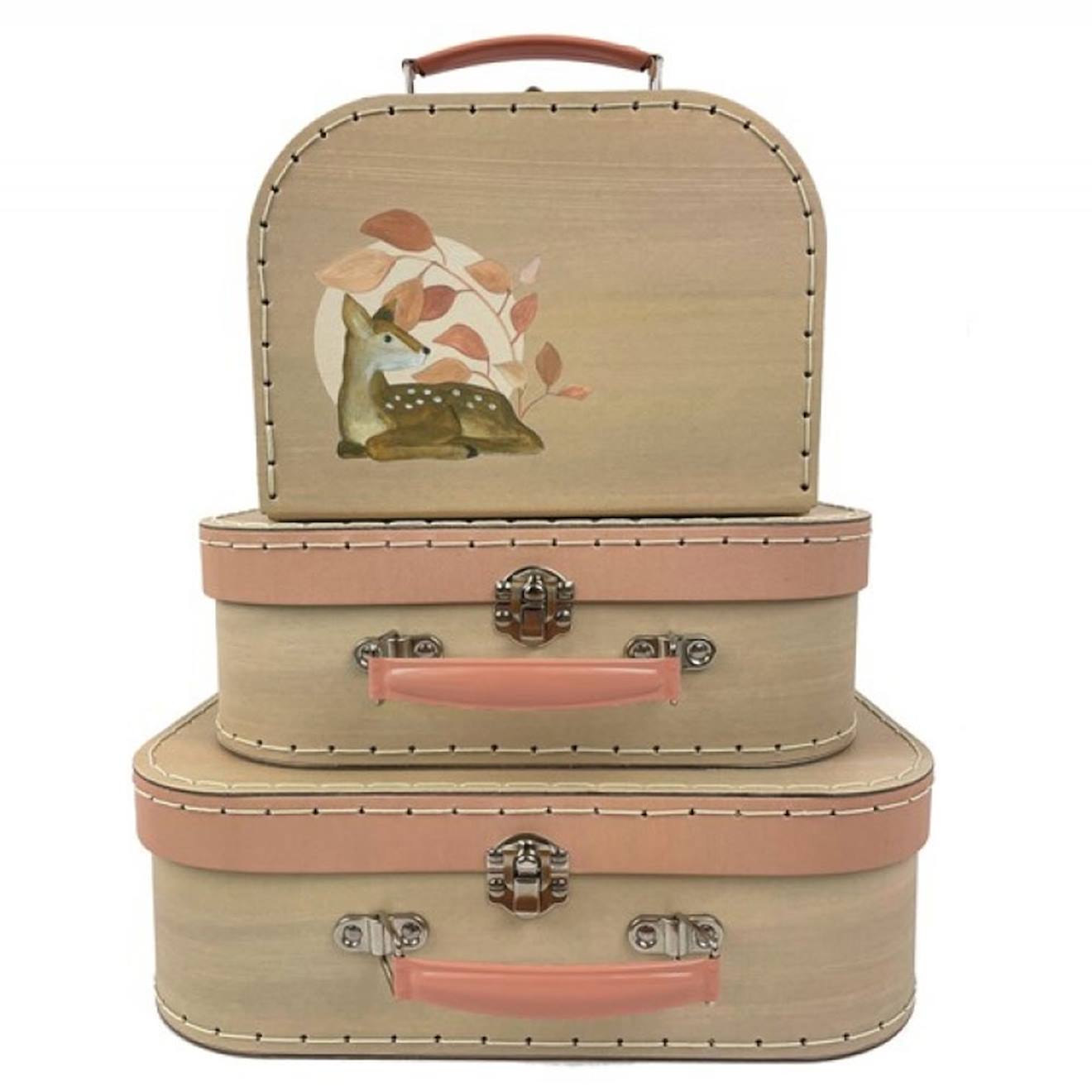 Set De 3 Valises Faon Multi-coloured