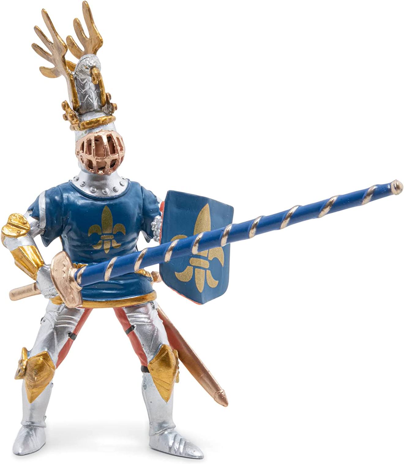 Figurine Chevalier Bleu Fleur De Lys Bleu