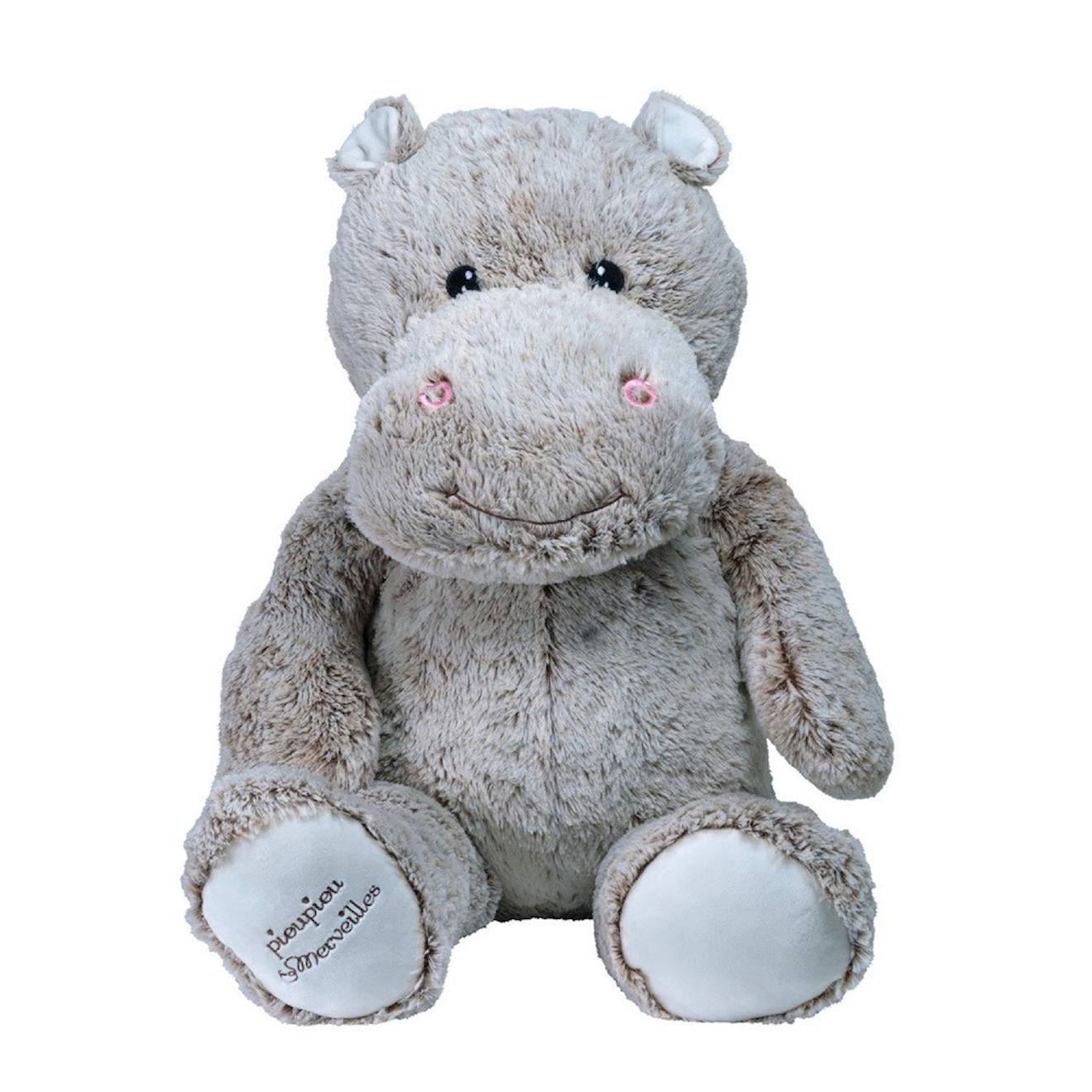 Peluche Géante Hippo Léo - Made In France Gris