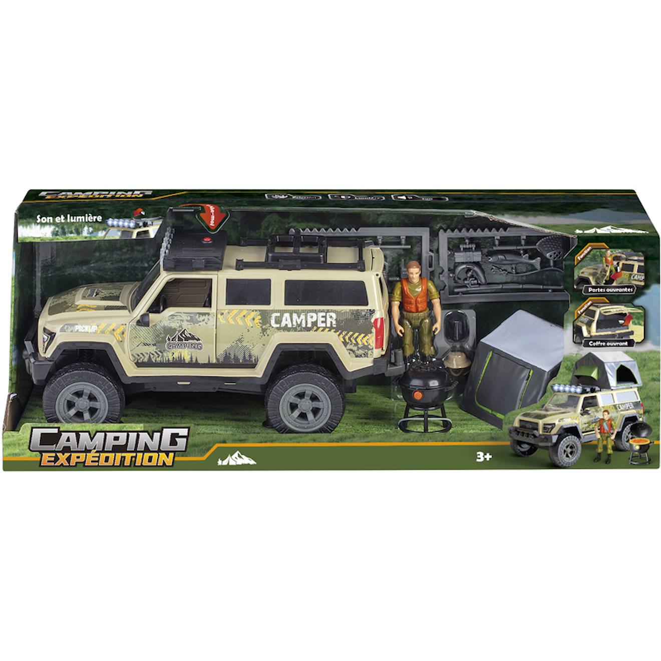 Véhicule 4x4 De Camping Avec Accessoires Multicolore
