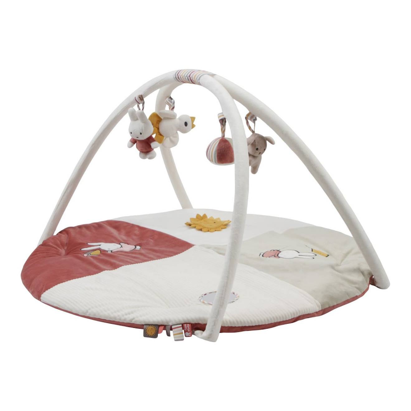 Grand Tapis D'activités Miffy - Fluffy Rose Et Blanc