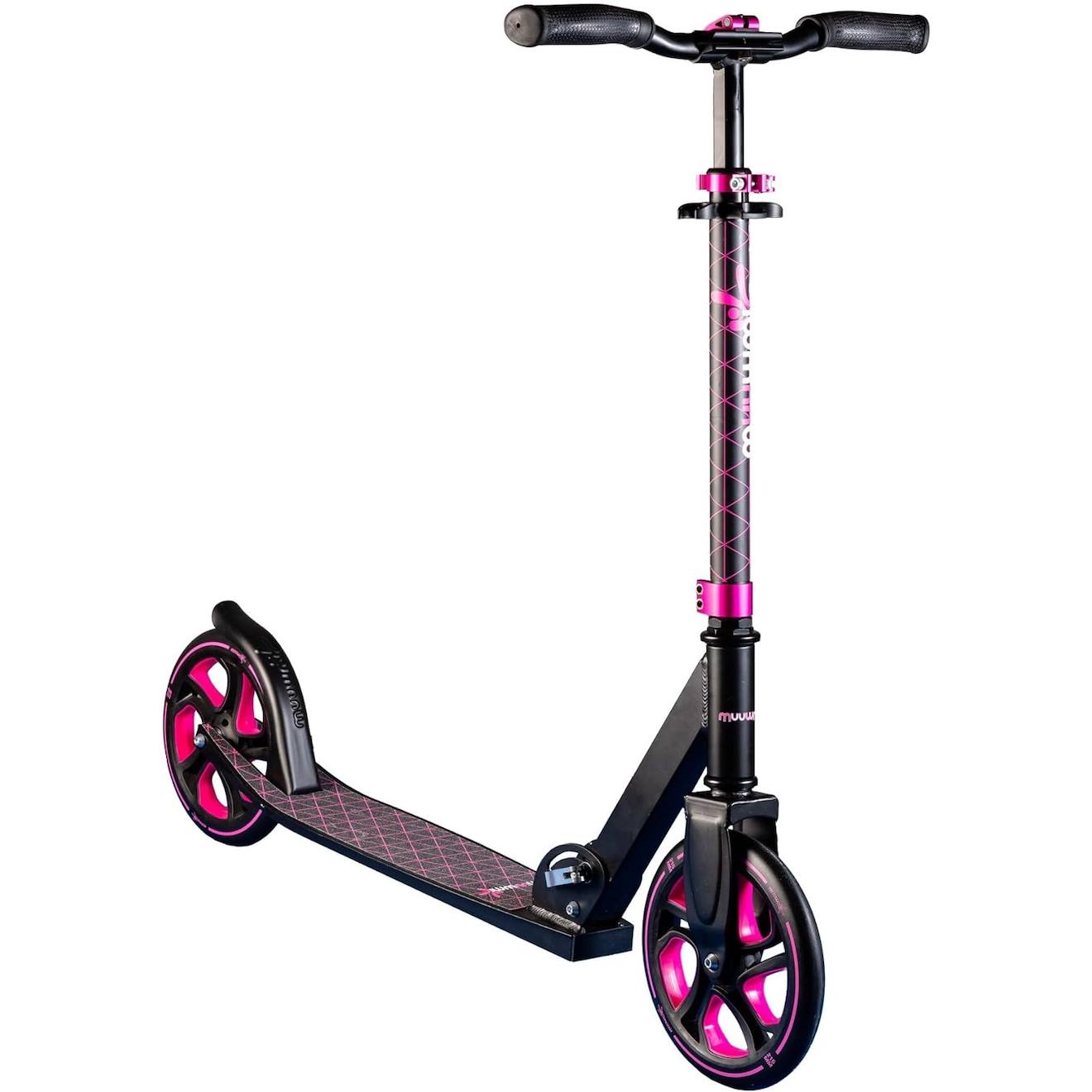 Muuwmi Trottinette Aluminium Pro 215 Mm Noir Et Rose