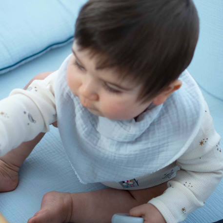 Bavoir bandana en coton Bleuet imprimé floral 4 - vertbaudet enfant 