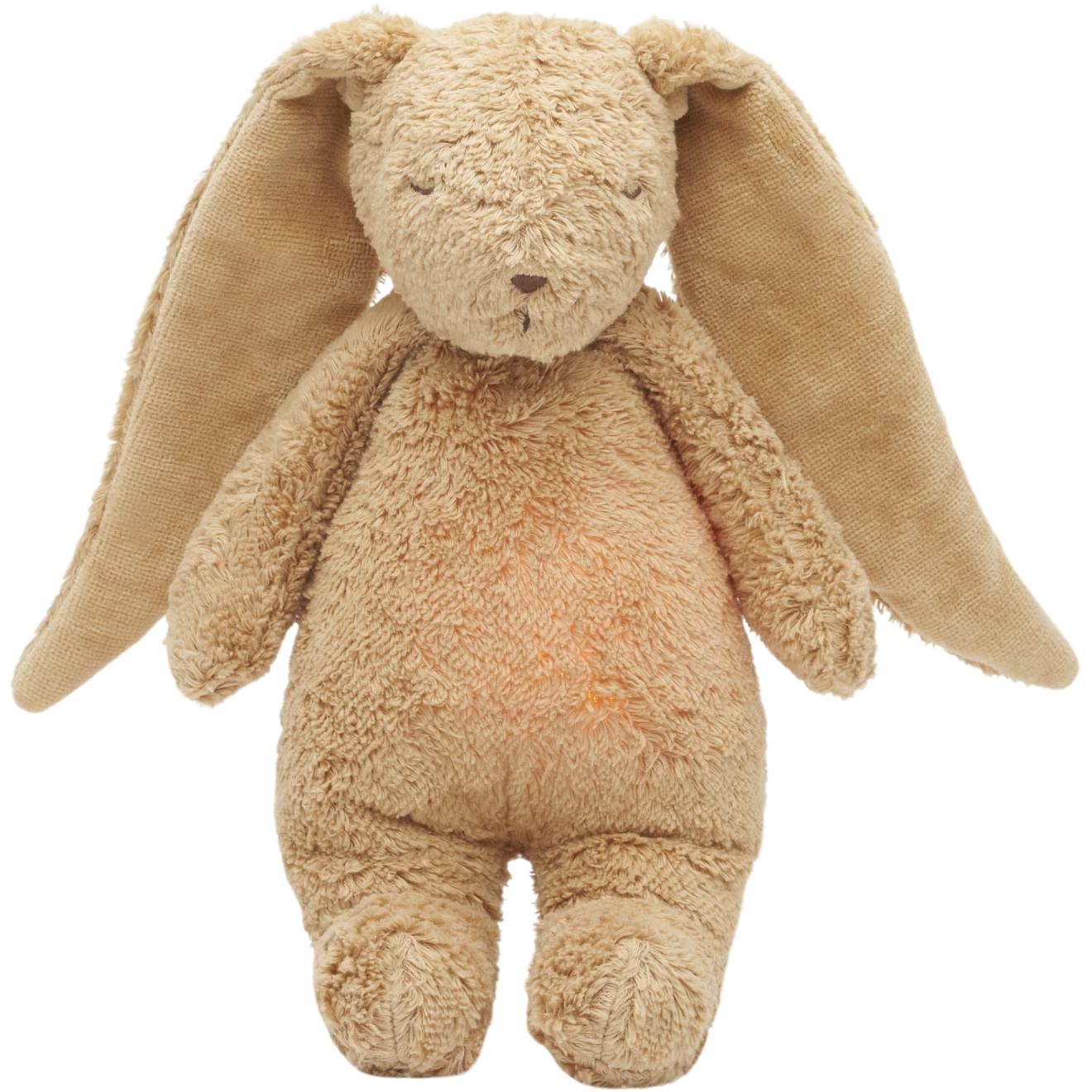Peluche Veilleuse Lapin Nature Bio Avec Sons & Lumières Cappuccino 2.0 Marron