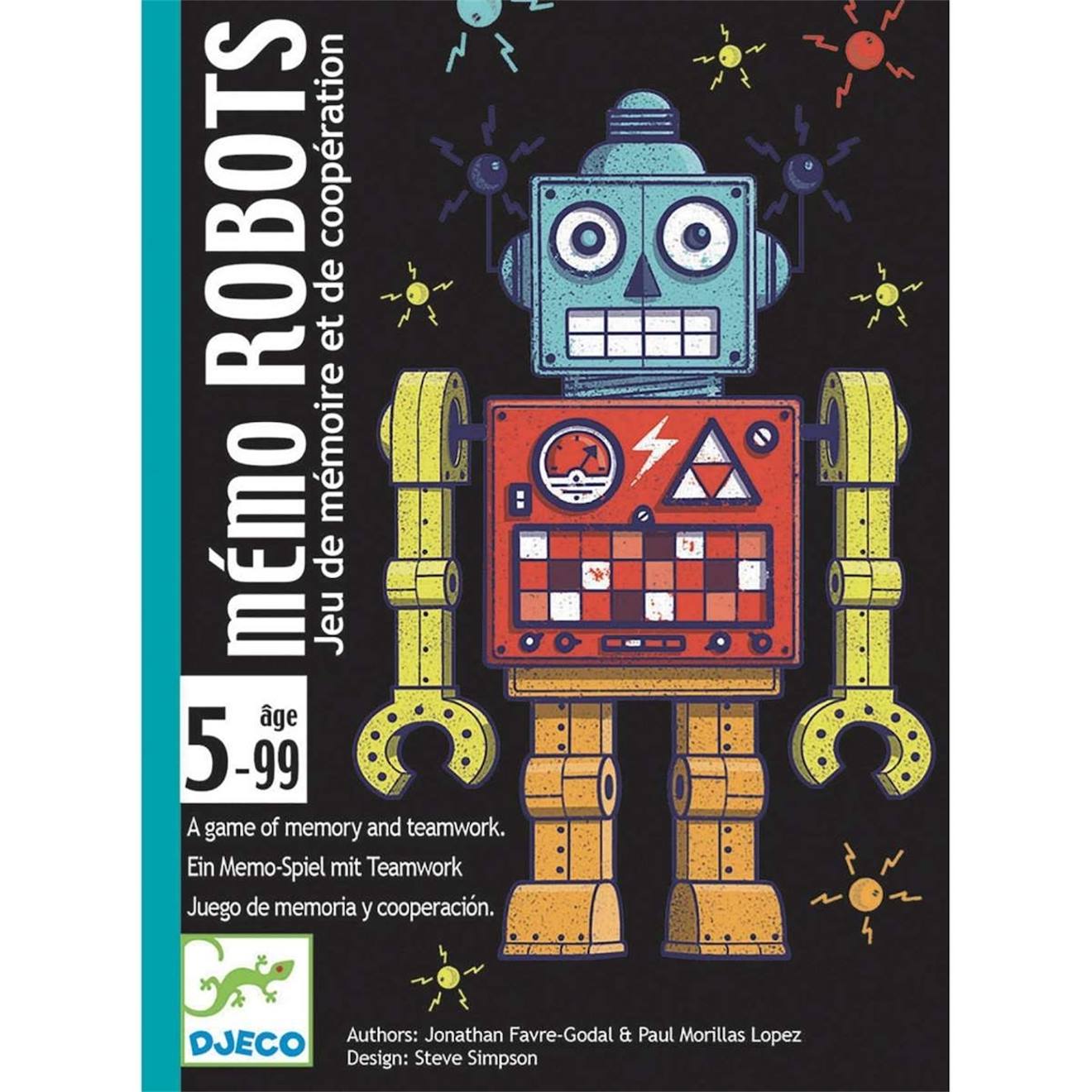Jeu De Mémoire Et De Coopération Robots Multicolore