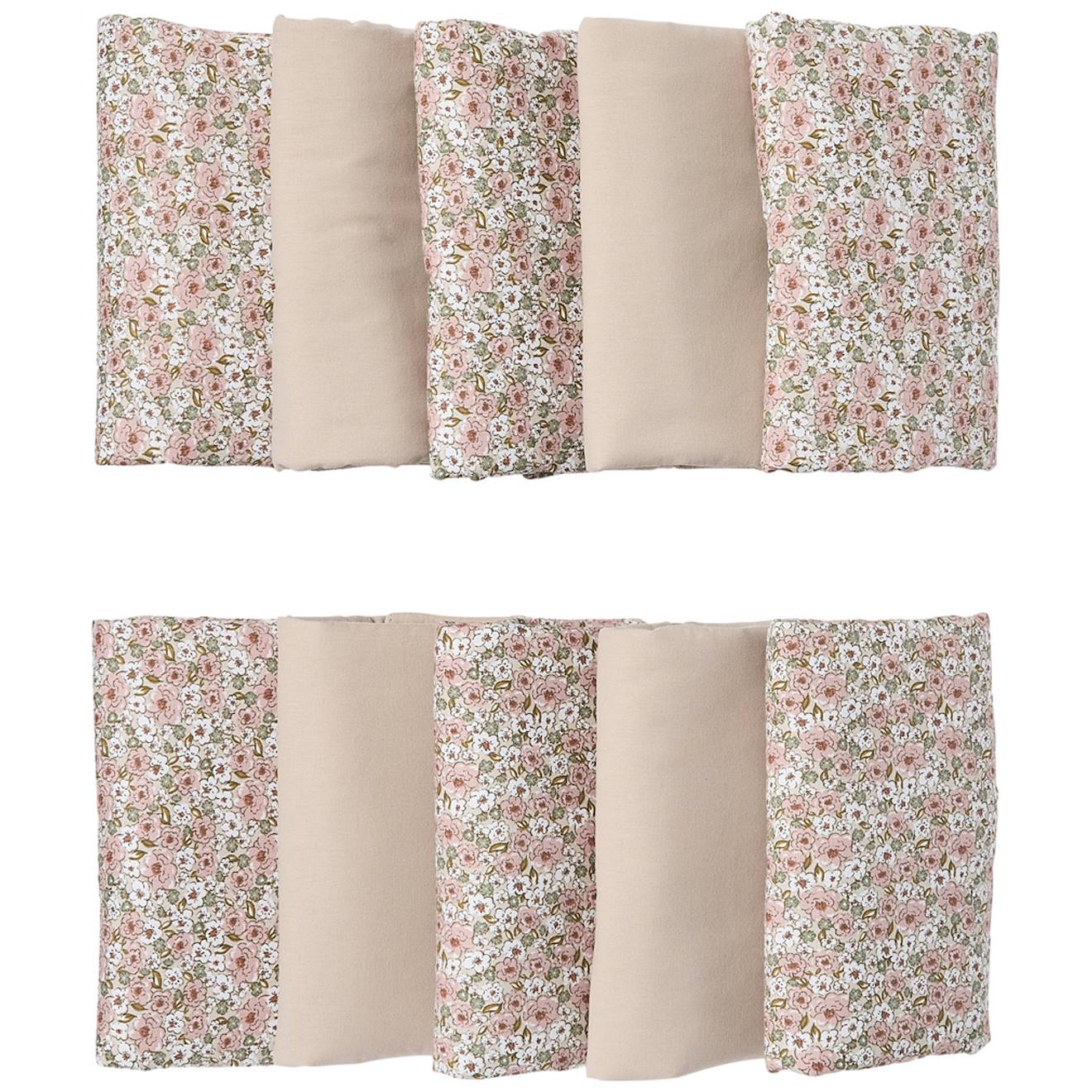 Tour De Lit Modulable Et Respirant Afternoon Tea Beige, Rose Thé, Marron