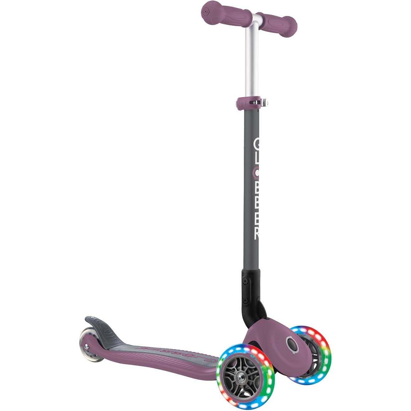 Trottinette Globber Primo - 120/80 Mm, Abec 5, 3 Roues, Hauteur Réglable,roues Led Rose