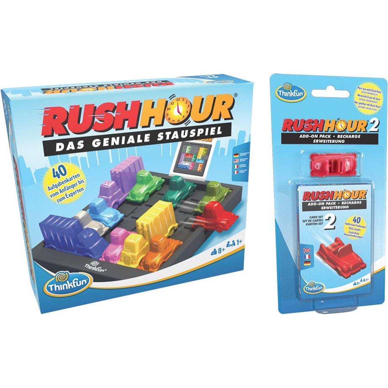 Jeu De Stratégie Rush Hour Et Kit De Cartes D'extension Multicolore