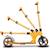 Six degrees trottinette aluminium 205 mm Orange 3 - vertbaudet enfant 
