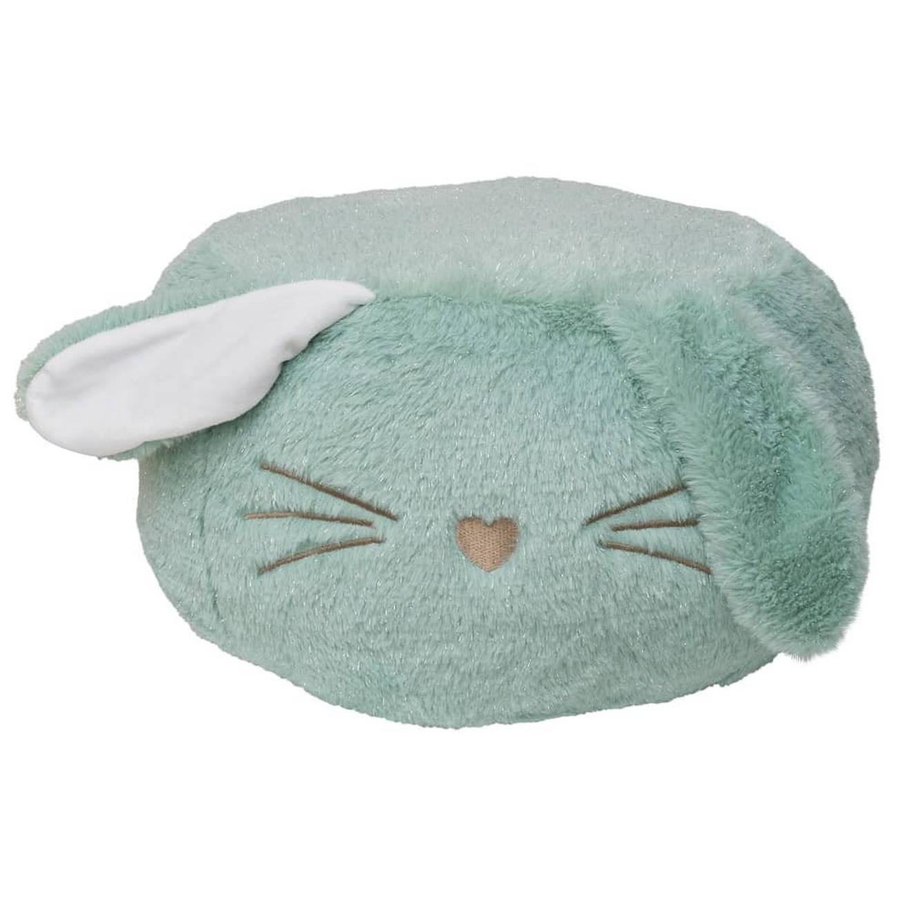 Pouf Lapin En Peluche - Enfant - Made In France Vert