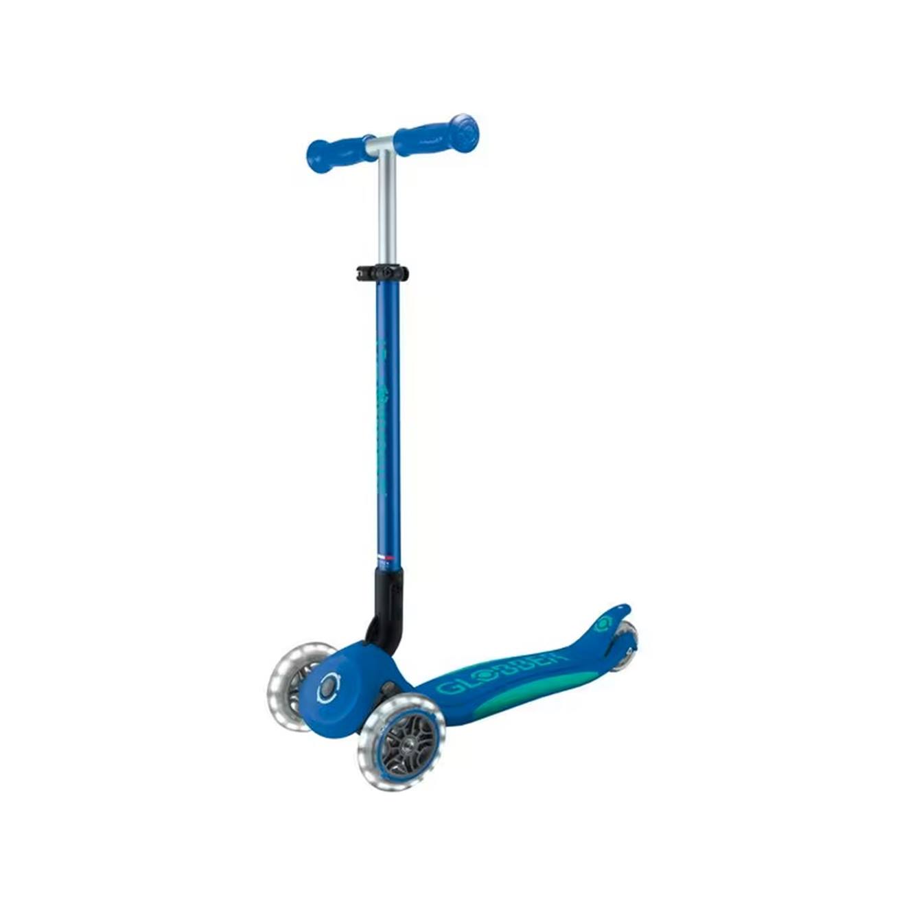 Globber Primo Foldable Avec Rouleaux Lumineux Bleu Et Vert