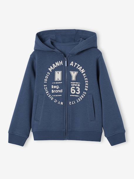 Garçon-Vêtements de sport-Sweat garçon zippé à capuche sport