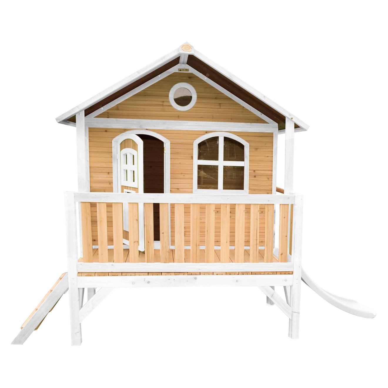 Maisonnette Sur Pilotis Avec Toboggan Blanc